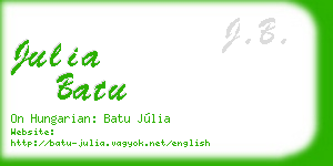 julia batu business card